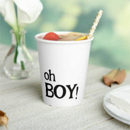 Oh Boy Fun Classy Baby shower Papieren Bekers