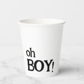Oh Boy Fun Classy Baby shower Papieren Bekers (Voorkant)
