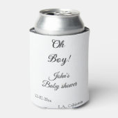 Oh Boy Girl baby shower Naam toevoegen Datum Jaar  Blikjeskoeler (Blikje Voorkant)