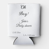 Oh Boy Girl baby shower Naam toevoegen Datum Jaar Blikjeskoeler (Voorkant)