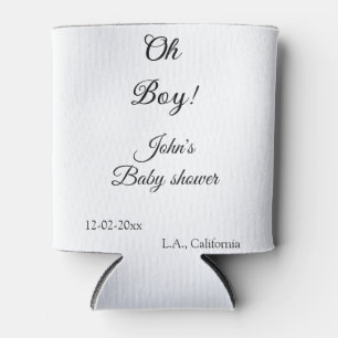 Oh Boy Girl baby shower Naam toevoegen Datum Jaar  Blikjeskoeler
