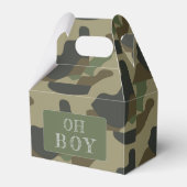 Oh Boy Green Camo Baby shower Bedankdoosjes (Voorkant Zijde)