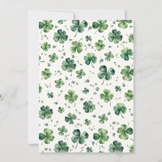 Oh Boy Green Shamrock St. Patricks Day Baby shower Kaart (Achterkant)