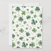 Oh Boy Green Shamrock St. Patricks Day Baby Shower Kaart (Achterkant)