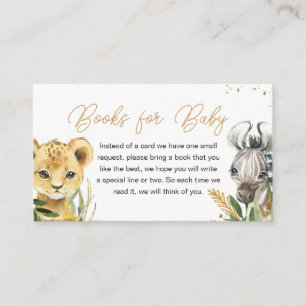 Oh Boy Greenery Safari Baby shower Boeken voor Bab Informatiekaartje