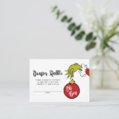 Oh Boy Grinch Baby shower Luier Raffle Informatiekaartje (Staand voorkant)