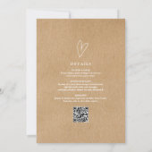 Oh Boy Heart Rustic Kraft alles in één Baby shower Kaart (Achterkant)