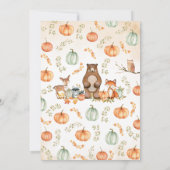 Oh Boy Herfst Woodland Baby shower Kaart (Achterkant)