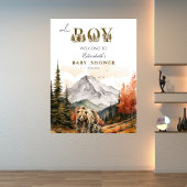 Oh Boy Herfst Woodland Beer Mountain Baby shower Poster