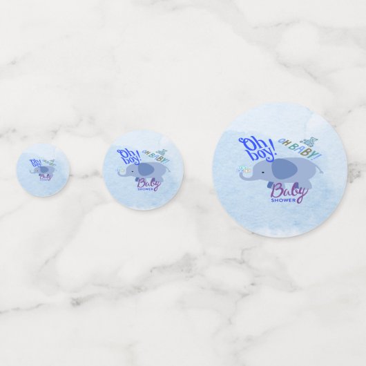 Oh boy, het is een Baby shower Confetti (Achterkanten)