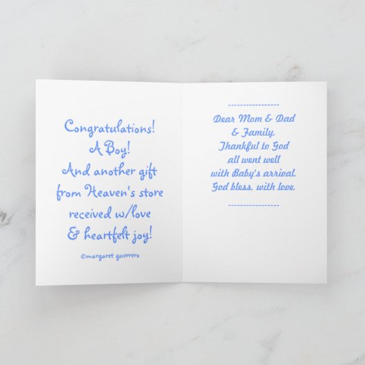 Oh boy! Het is een jongen! Kaart (Binnen)