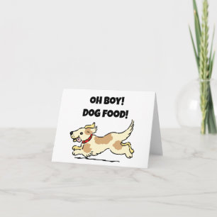 Oh Boy Hondenvoer Hongerige Puppy Cartoon Illustra Kaart