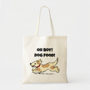 Oh Boy Hondenvoer Hongerige Puppy Cartoon Illustra Tote Bag