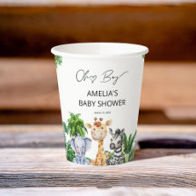 Oh Boy Jungle Safari Baby Shower Papieren Bekertje