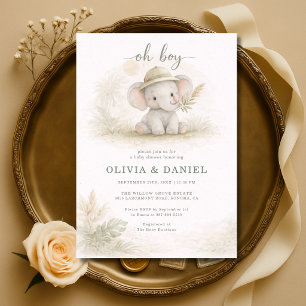 Oh Boy Jungle Safari Koppel Baby Shower Kaart