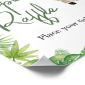 Oh Boy Jungle Safari Shower Diaper Raffle Sign Poster (Hoek)