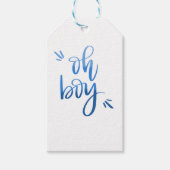 Oh Boy - Kalligrafie cadeau Label Cadeaulabel (Voorkant)
