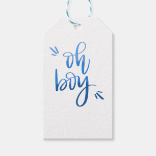 Oh Boy - Kalligrafie cadeau Label Cadeaulabel
