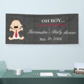 OH BOY! Kleine Man Mustache Baby Boy Shower Banner (Beurs)