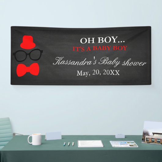 OH BOY! Kleine Mannen Stropdas Baby Boy Shower Ban Spandoek (Beurs)