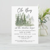 "Oh Boy, laat het avontuur beginnen" Baby shower Kaart (Staand voorkant)