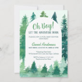 Oh boy! Laat het avontuur beginnen met Baby shower Kaart (Voorkant)