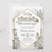 Oh Boy Let the Adventure Begin Baby Shower Kaart (Voorkant)