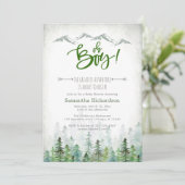 Oh Boy Let's Adventure Begin Forest Baby Shower  Kaart (Staand voorkant)