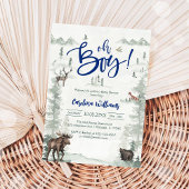 Oh Boy Let's Adventure Begin Forest Baby Shower Kaart