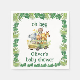 Oh Boy Leuk oerwoud Safari Dieren baby shower Servet