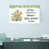 Oh Boy Leuk oerwoud Safari Dieren baby shower Spandoek (Beurs)