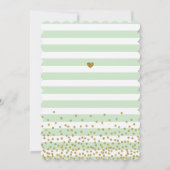 Oh Boy Light Green Khaki Gold Confetti Baby shower Kaart (Achterkant)