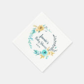 Oh Boy Little Man Baby shower Boy Blue Blauwgroen  Servetten (Hoek)