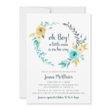 oh Boy Little Man Baby shower donker blauwgroen Ui