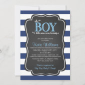 Oh Boy Little Man Baby shower Invitation Kaart (Voorkant)