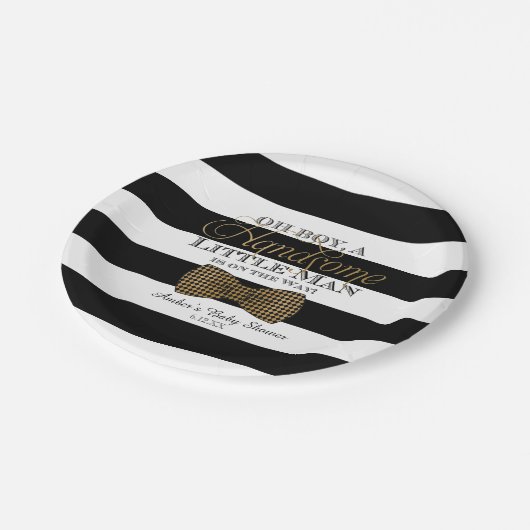 Oh Boy Little Man Paper Borden Papieren Bordje (Gekanteld)