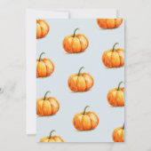 Oh Boy Little Pumpkin Blue Boy Baby shower Kaart (Achterkant)