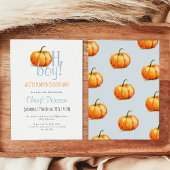 Oh Boy Little Pumpkin Blue Boy Baby shower Kaart