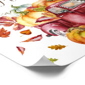 Oh Boy Little Pumpkin Herfst Baby shower Gift Tabl Poster (Hoek)