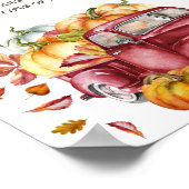 Oh Boy Little Pumpkin Herfst Baby shower Sign Post Poster (Hoek)