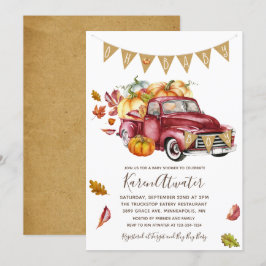 Oh Boy Little Pumpkin Herfst Baby shower Uitnodigi Kaart