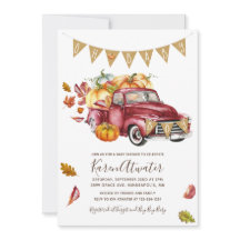 Oh Boy Little Pumpkin Herfst Baby shower Uitnodigi
