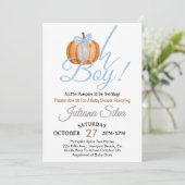 Oh Boy Little Pumpkin is op weg naar het Baby show Kaart (Staand voorkant)