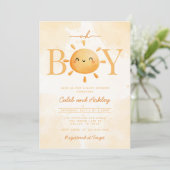Oh Boy Little Ray van Sunshine Sun Baby shower Kaart (Staand voorkant)