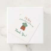 Oh Boy Little Turkey Baby shower Bedankjes Labels (In situ)