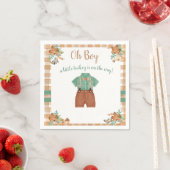 Oh Boy Little Turkey Baby shower Servet (Insitu)