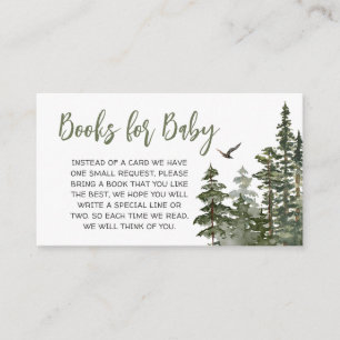 Oh Boy Lumberjack Baby shower Boeken voor Baby Informatiekaartje