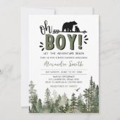 Oh Boy Lumberjack Baby shower Kaart (Voorkant)