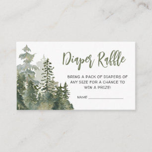 Oh Boy Lumberjack Baby shower Luier Raffle Informatiekaartje