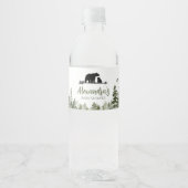 Oh Boy Lumberjack Baby shower Waterfles Etiket (Voorkant)